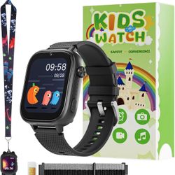 4G Smartwatch, Kids Watch for Kids with SIM Card, 47 Exciting Games, Two-Way Calling Feature, SOS Emergency Call Button Ideal for Kids