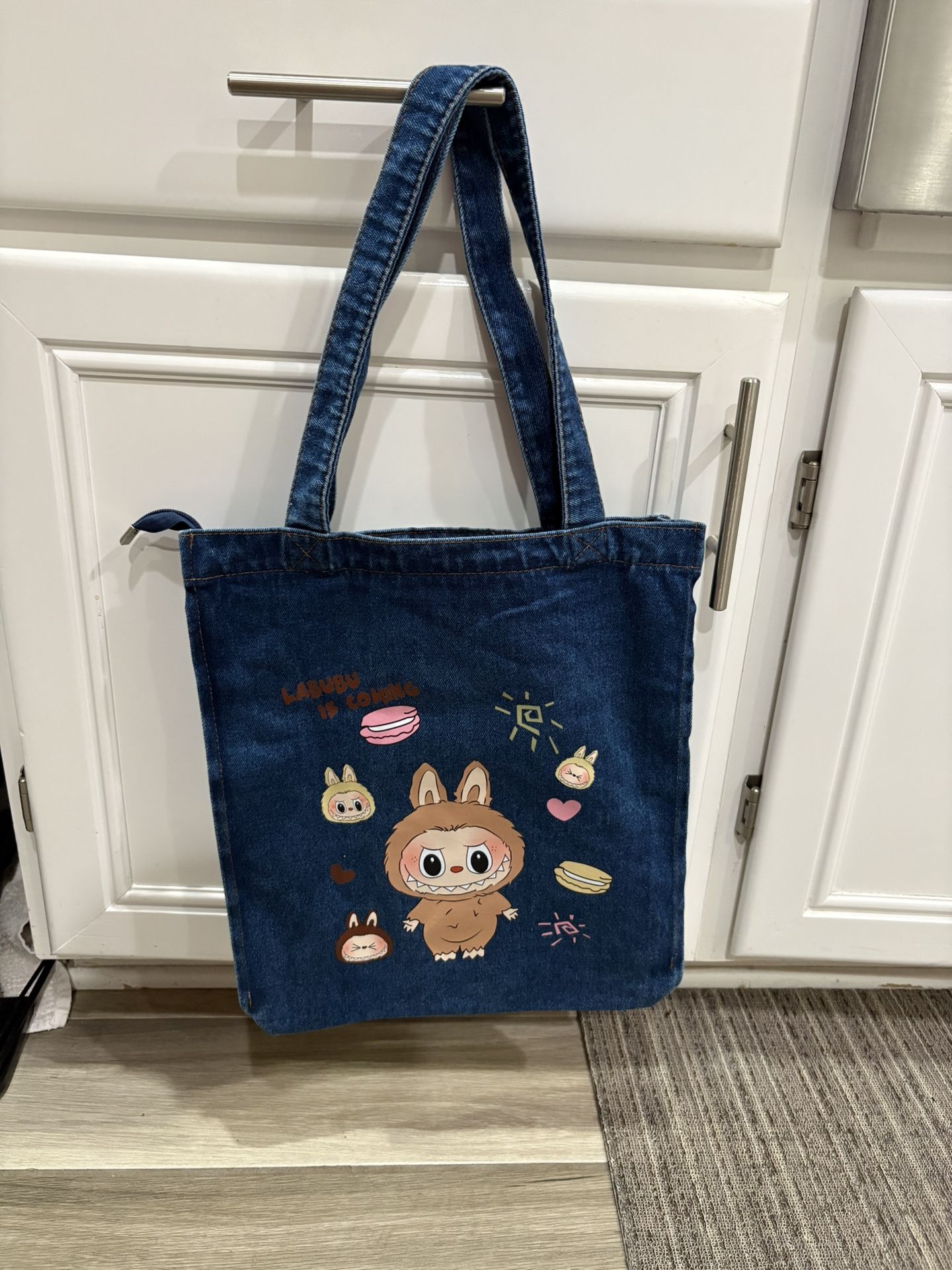 Labubu Denim Book Bag