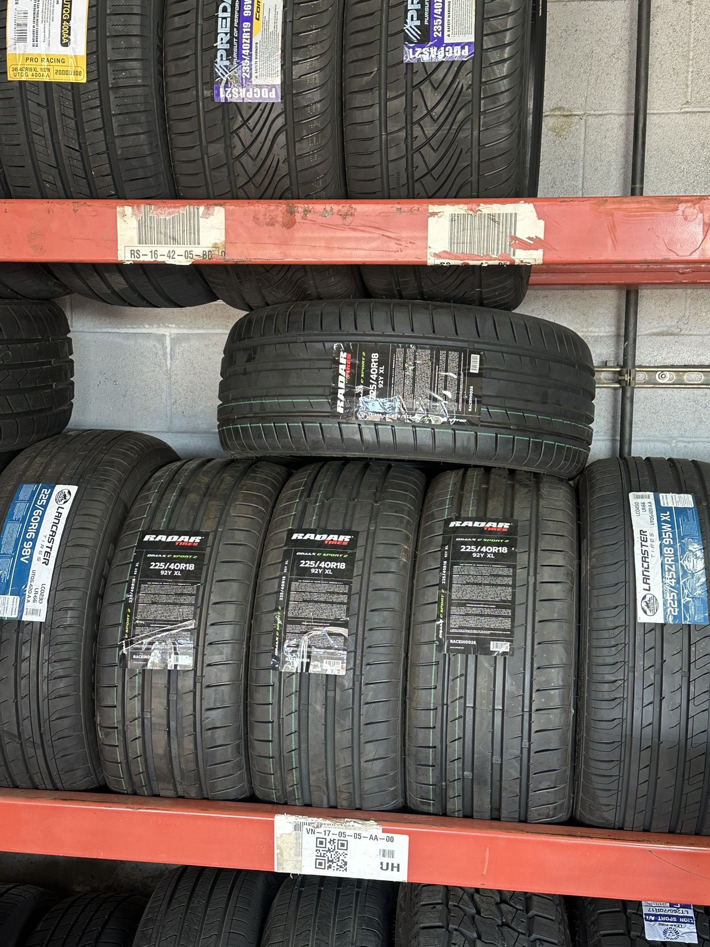 225-40R18 Brand New Tires On Sale
