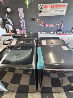 Samsung 6.2 Cu. Ft Top Load Washer & Gas Dryer