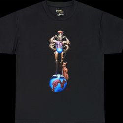 Travis Scott Utopia is in Miami Circus Maximus Tee Faded Black Small New