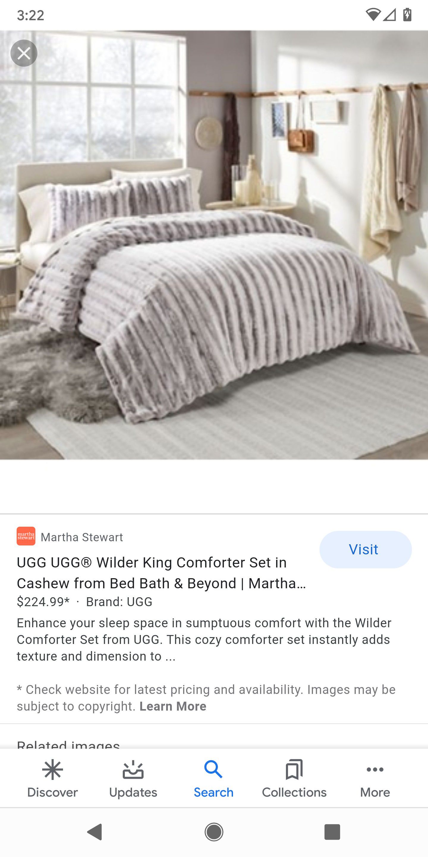 UGG 3 Piece Wilder Comforter Set - King