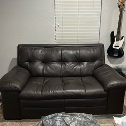 100 % Leather Sofa & Love seat