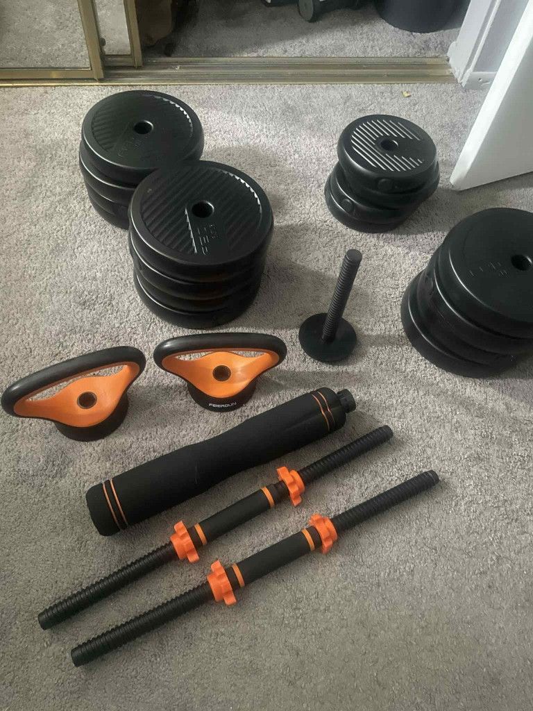 FEIERDUN Adjustable Dumbbells Free Weight Set