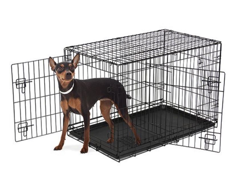 Vibrant Life, DoubleDoor Folding Dog Crate with Divider, XXLarge, 48