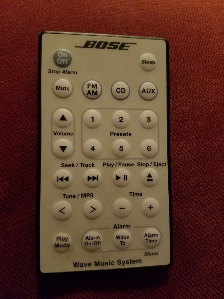 Bose wave music system remote $15..