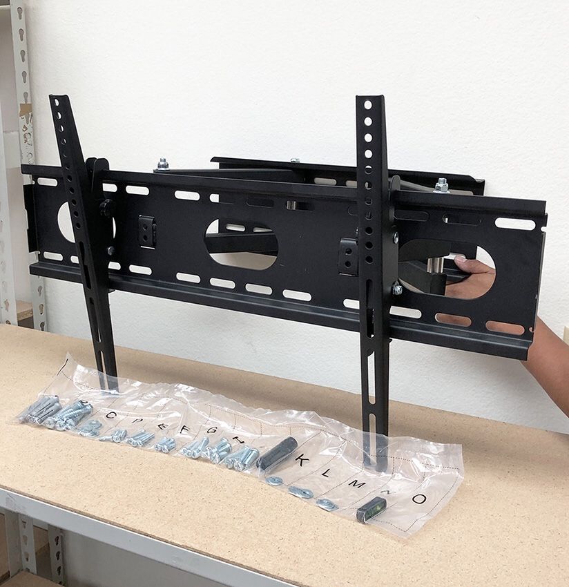 (NEW) $40 Full Motion 32”-65” TV Wall Mount 180 Degree Swivel Tilt, Max Load 125lbs