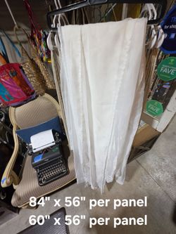 Curtain Sheers
84"L x 56w
&
60"L x 56w
panels