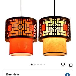 Uonlytech Retro Oriental Ceiling Chandelier 