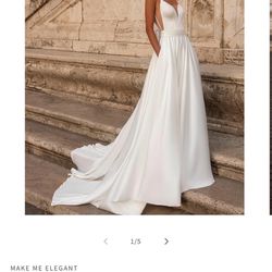 Satin A-line Wedding Dress