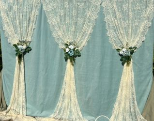 Elegant Vintage Lace & Velvet Backdrop 
