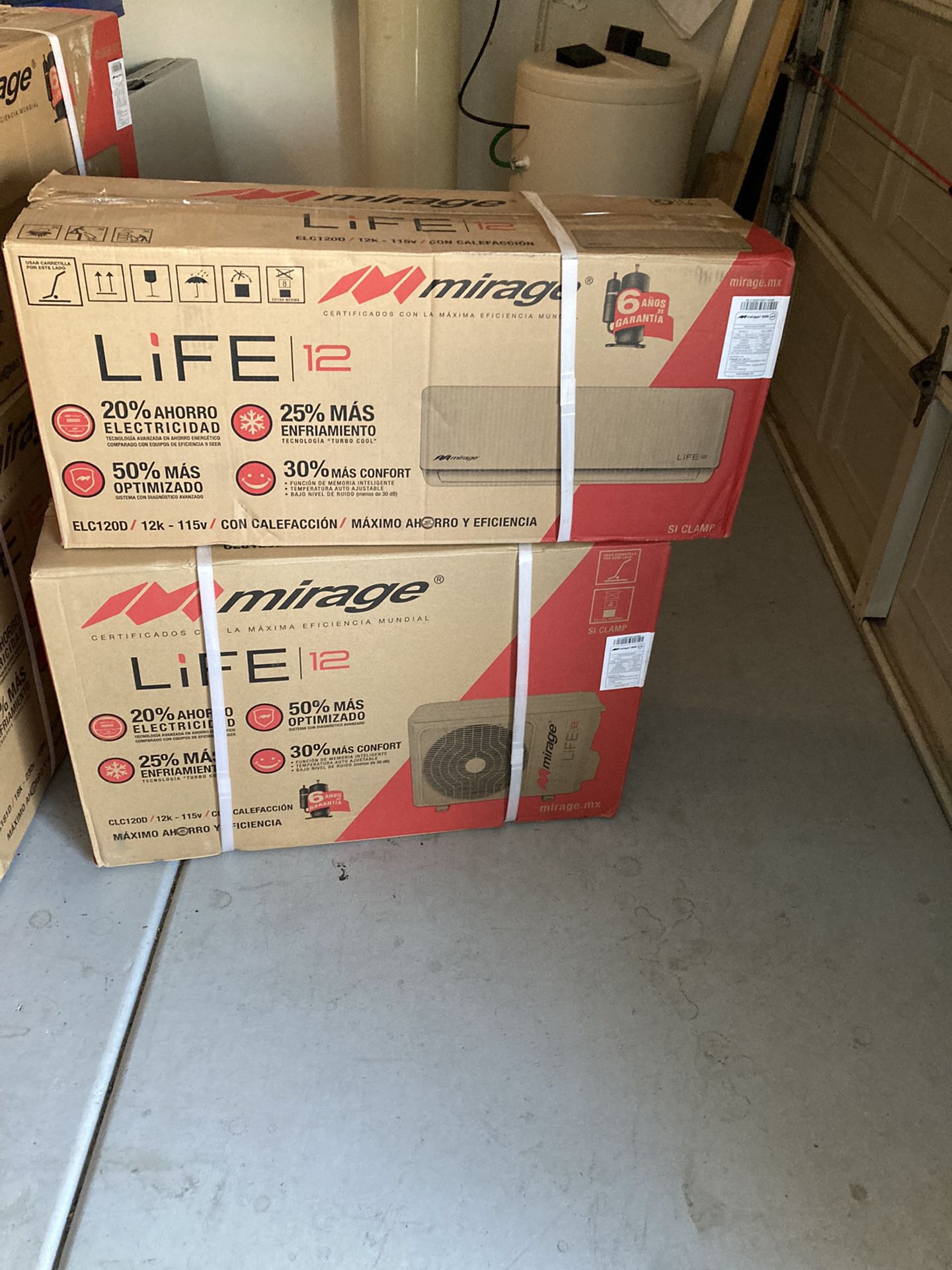 mirage 1 Ton AC And Heat Mini Split 110v Power 9.3 Feet of Power And Condensing 