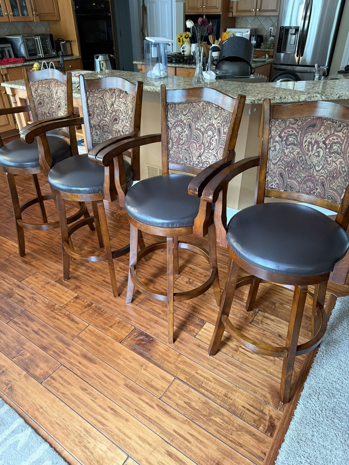 Quality Wooden Bar Stools (set of 4)