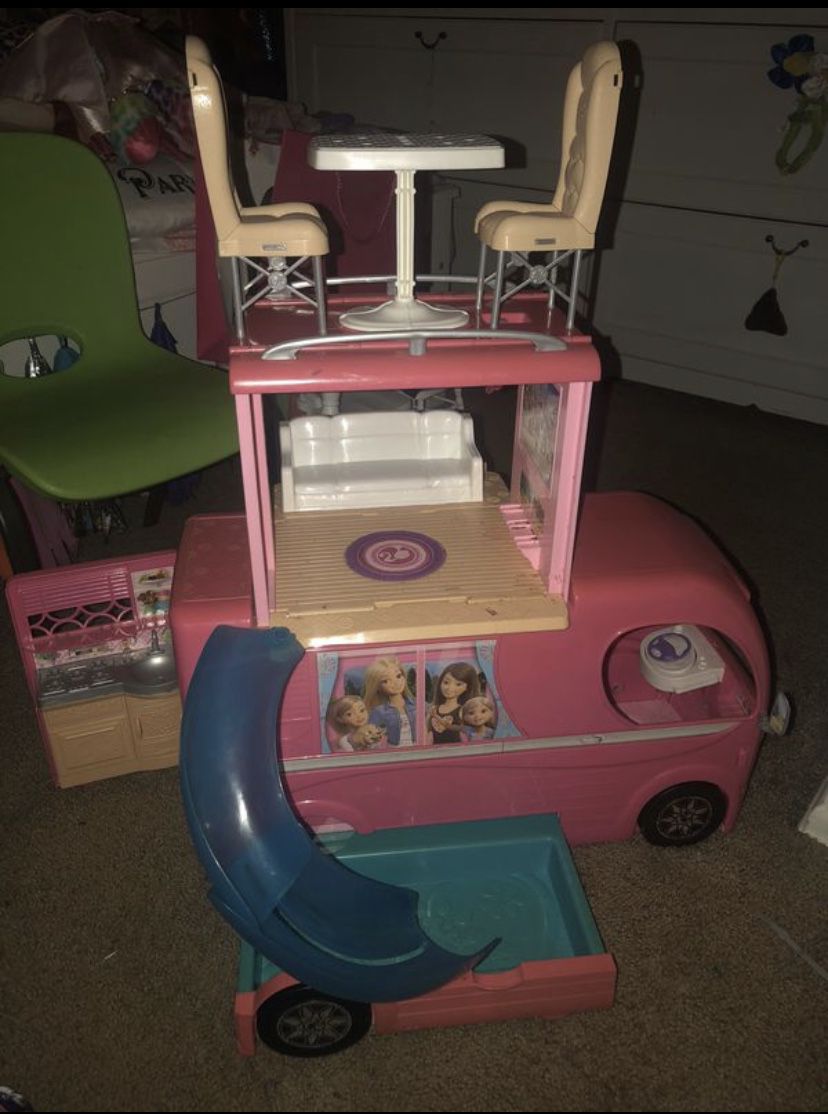 Barbie pop up camper vehicle
