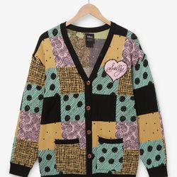 Her Universe Disney The Nightmare Before Christmas Sally Women's Patchwork Cardigan - BoxLunch Exclusive