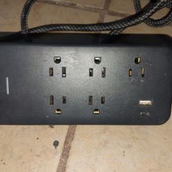 Phillips 5 Plug Surge With TYPE-C and USB 3.0 Connector (6ft)