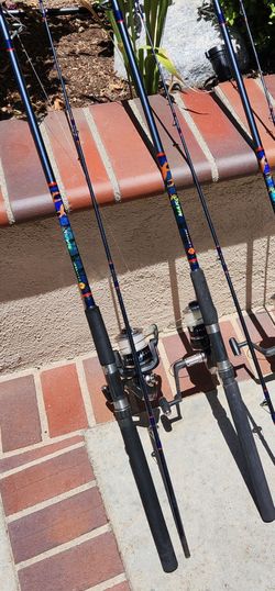 Two Calypso saltwater fishing rods / Infinity reels