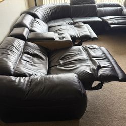 Power Leather Sectional Sofa