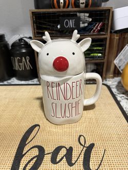 Rae Dunn Reindeer Topper Mug