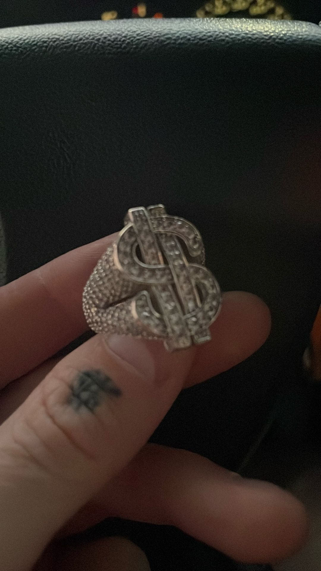 Sterling Silver $ Sign Ring