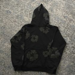 $120 MENS SIZE MEDUIM DENUIM TEAR HOODIE AUTHENTIC* BRAND NEW