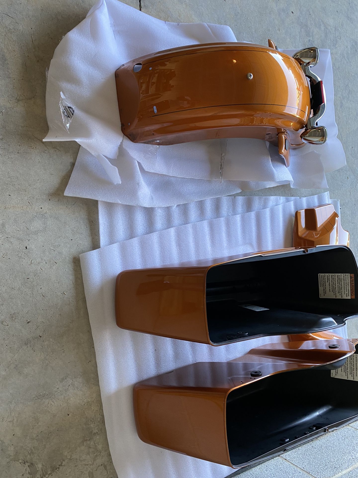 Harley Davidson Amber Whiskey Oem Saddlebags