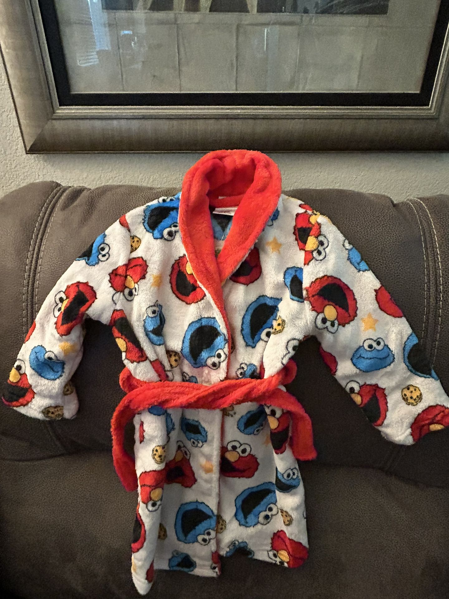 Toddlers Cookie Monster Unisex Robe W/Slippers