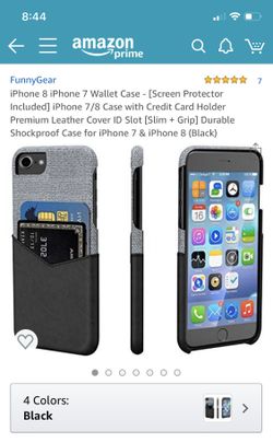 iPhone 8 iPhone 7 Wallet Case and screen protector