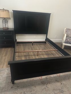 Bed frame and headboard with Night Stand