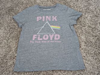 Pink Floyd Gray Kids Short Sleeve Tee with Prism Rainbow Graphic