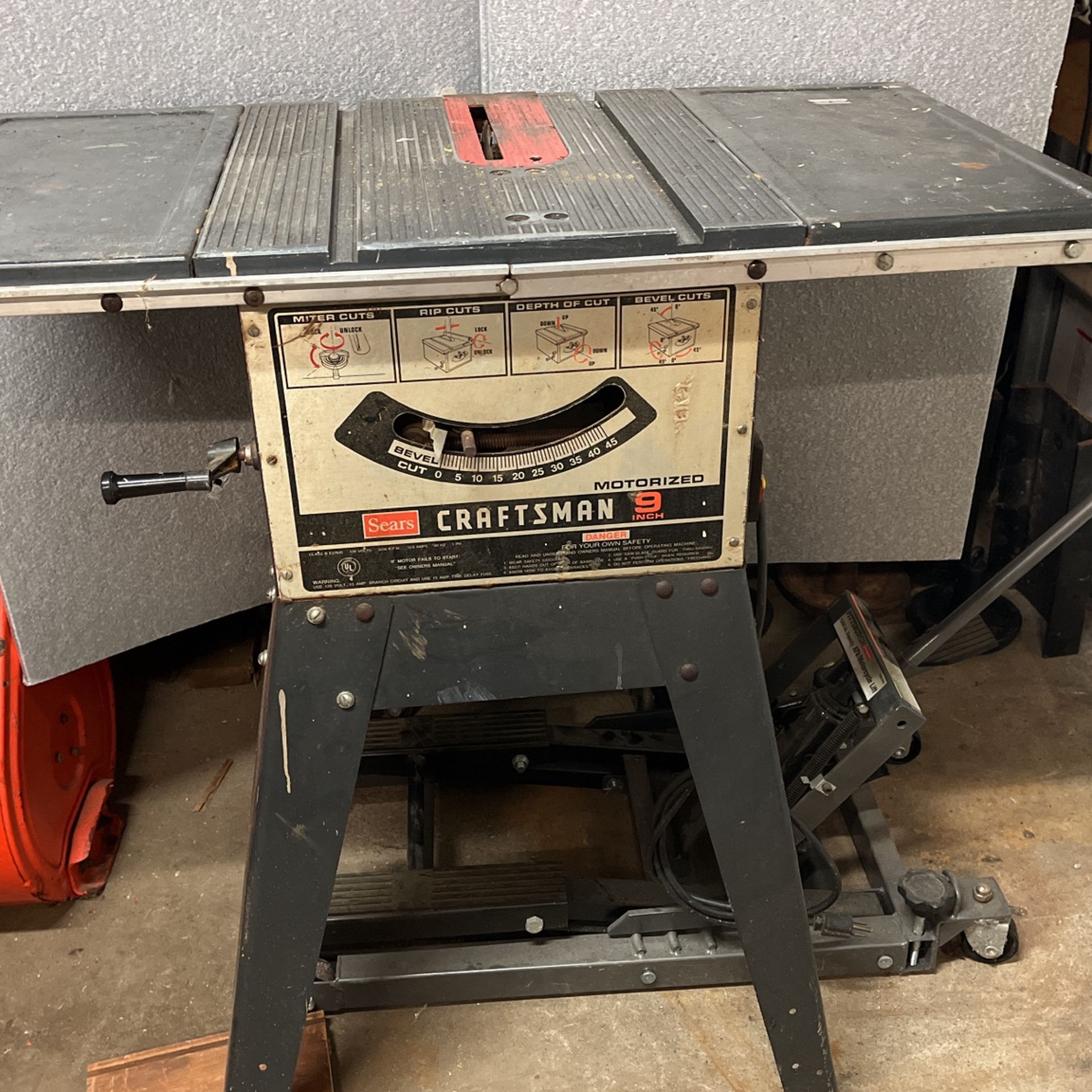 9” Craftsman Table Saw