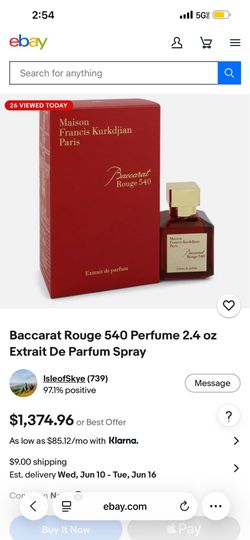 Baccarat Rouge 540 Perfume 2.4 oz Extrait De Parfum Spray