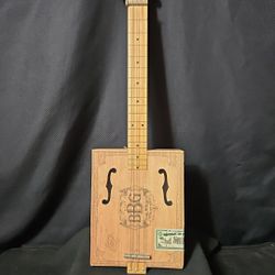 BBG Blues Box Guitar No.5 3-String Cigar Box Electric Guitar