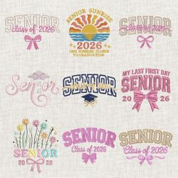 Senior Class 26 Embroidery Sweater Shirts Hats 