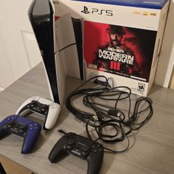 PlayStation 5 Slim (1TB Digital Edition) + Accessories