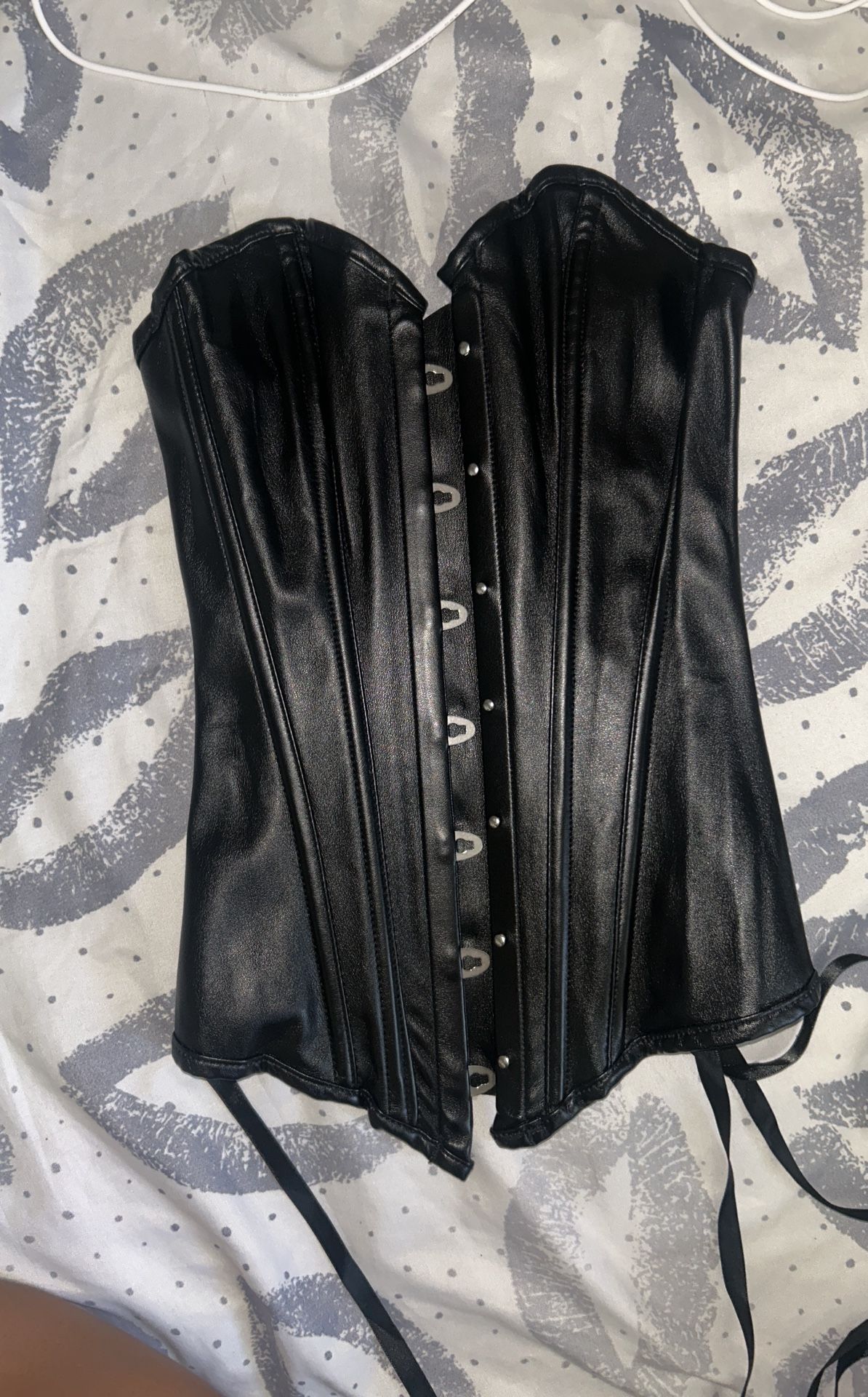 Black Leather Corset