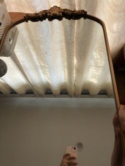 Gold metal mirror