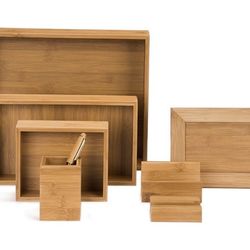 Bamboo Desk Organizer Set by UPLIFT Desk