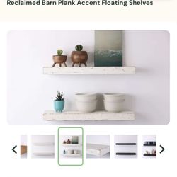 Floating Shelves 36”x 4.5” Set Of 2-White