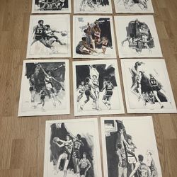 1978 Michael Lundy Blazers Vintage Art Print Lot