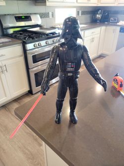 Vintage 1978 Kenner Star Wars 15" Darth Vader with light saber