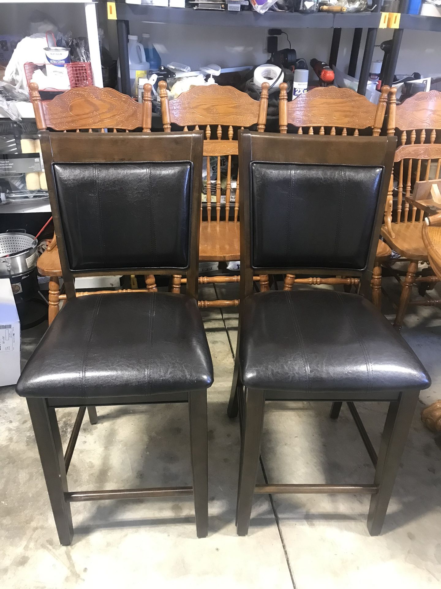 Pair Cushion Bar Stools
