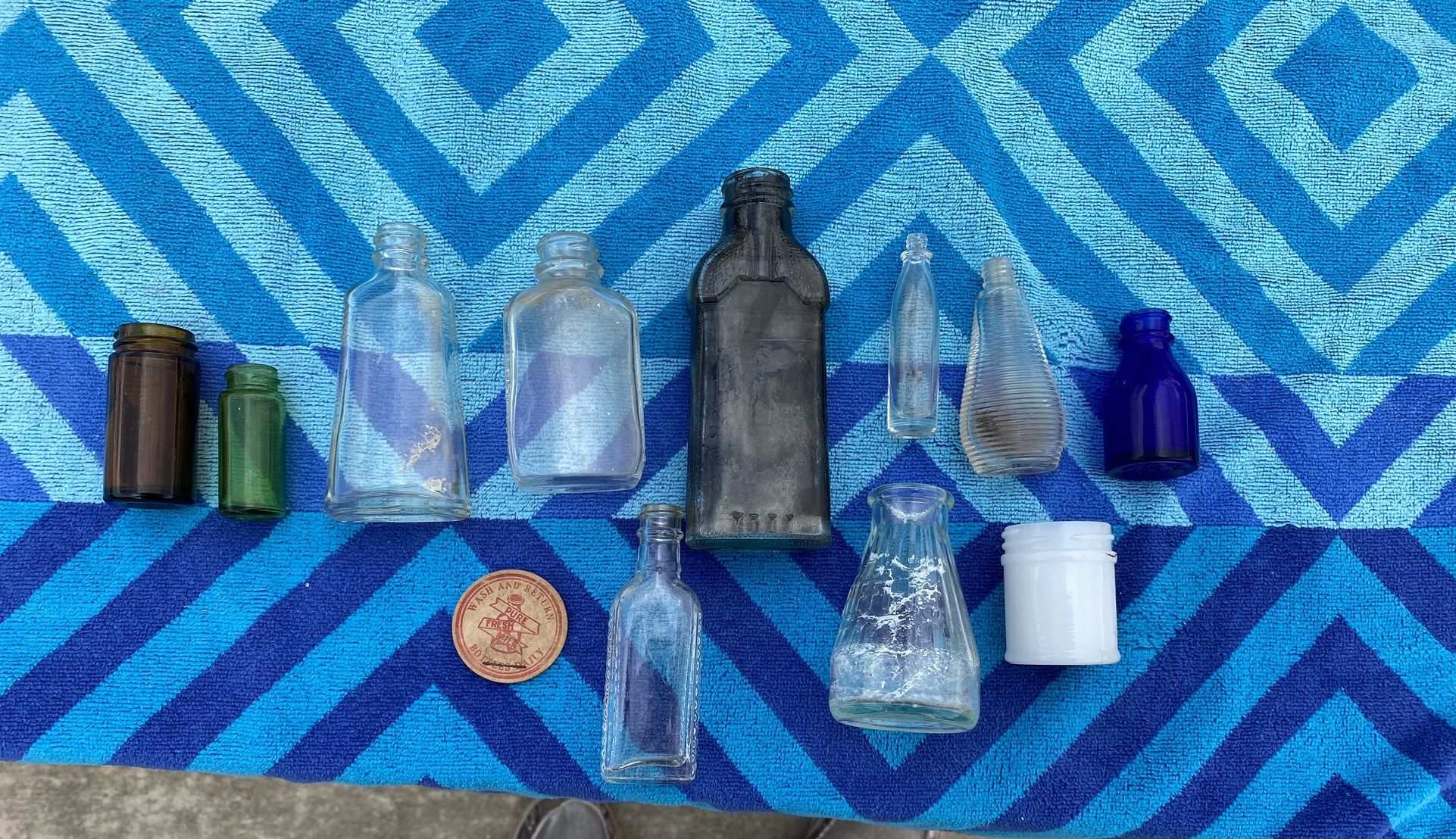 Antique Bottles And Milk Bottle Cap