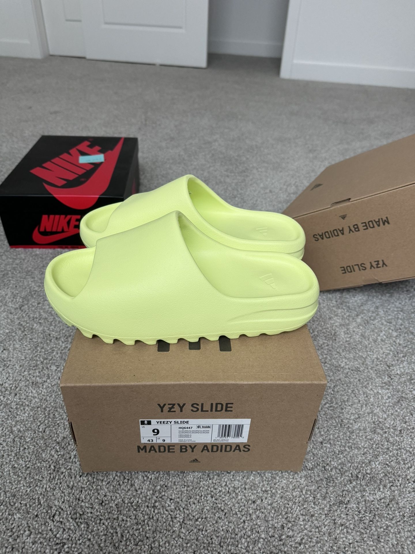 adidas gazelle silver green womens Adidas Yeezy Slide Glow Green (2022)  YankeeKicks Online