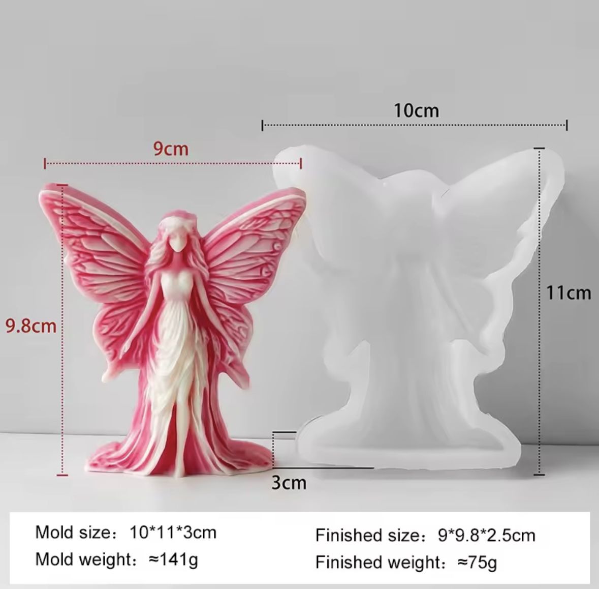 Butterfly Fairy Silicone Candle Mold!