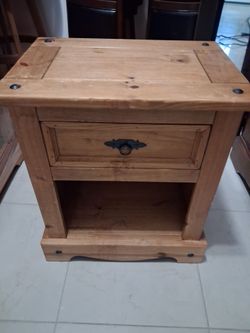 Pier 1 imports Rustic wood nightstand