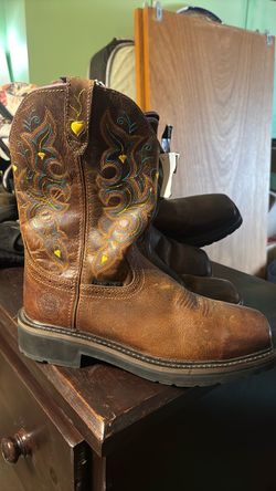 Justin Comp Toe Western Cowboy Boots