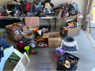 Clothes, toys, household items, shoes, misc items