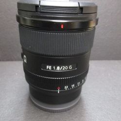 Sony 20mm f/1.8 G Ultra Wide Angle Lens