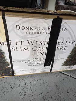 Artificial Christmas tree.